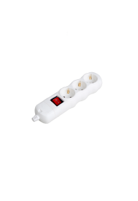 MULTISTRIP 3 SCHUKO SOCKETS WITH CHILD PROTECTION WITH  SWITCH NO CABLE 16A IP20