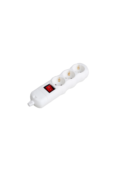 MULTISTRIP 3 SCHUKO SOCKETS WITH CHILD PROTECTION WITH  SWITCH NO CABLE 16A IP20