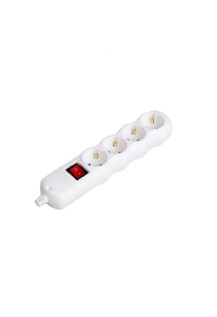 MULTISTRIP 4 SCHUKO SOCKETS WITH CHILD PROTECTION WITH SWITCH NO CABLE 16A IP20