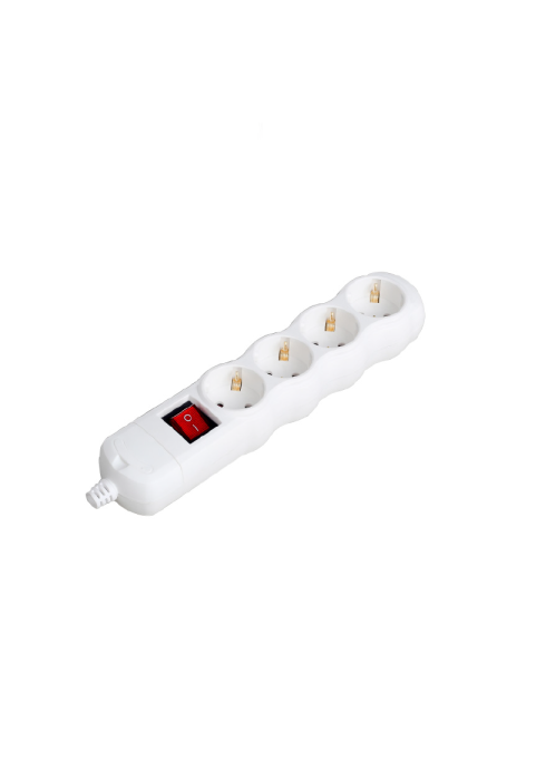 MULTISTRIP 4 SCHUKO SOCKETS WITH CHILD PROTECTION WITH SWITCH NO CABLE 16A IP20
