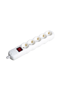 MULTISTRIP 5 SCHUKO SOCKETS WITH CHILD PROTECTION WITH SWITCH NO CABLE 16A IP20