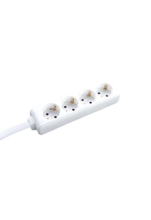 MULTISTRIP 4 SOCKETS WITH CHILD PROTECTION NO SWITCH 16A IP20 WITH CABLE H05VV-F 3x1.5mm2/3m NET