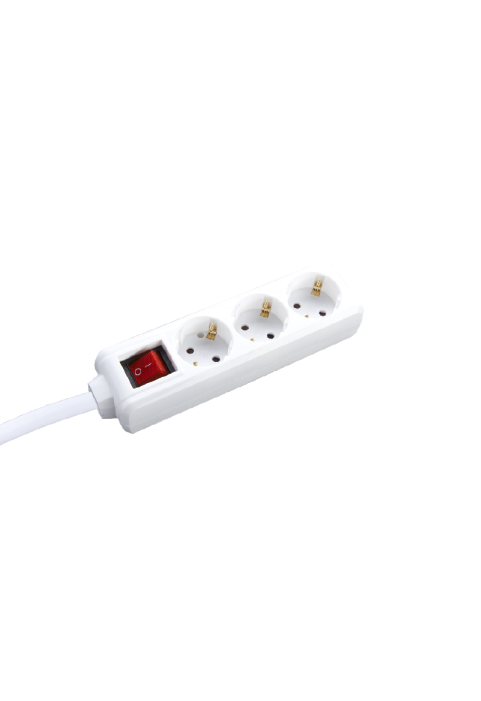 MULTISTRIP 3 SOCKETS WITH CHILD PROTECTION & SWITCH 16A IP20 WITH CABLE H05VV-F 3x1.5mm2/ 1.5m NET