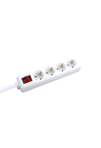 MULTISTRIP 4 SOCKETS WITH CHILD PROTECTION & SWITCH 16A IP20 WITH CABLE H05VV-F 3x1.5mm2/ 1.5m NET