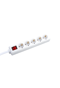 MULTISTRIP 5 SOCKETS WITH CHILD PROTECTION & SWITCH 16A IP20 WITH CABLE H05VV-F 3x1.5mm2/3m NET
