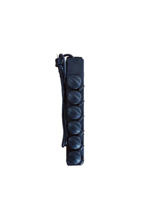 MULTISTRIP 6 SOCKETS WITH CHILD PROTECTION NO SWITCH 16A IP44 WITH CABLE H05RR-F 3x1.5mm2/ 1.5m NET
