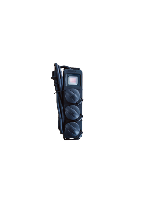 MULTISTRIP 3 SOCKETS WITH CHILD PROTECTION & SWITCH 16A IP44 WITH CABLE H05RR-F 3x1.5mm2/ 1.5m NET