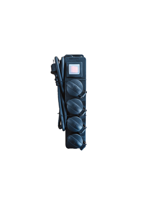 MULTISTRIP 4 SOCKETS WITH CHILD PROTECTION & SWITCH 16A IP44 WITH CABLE H05RR-F 3x1.5mm2/ 1.5m NET