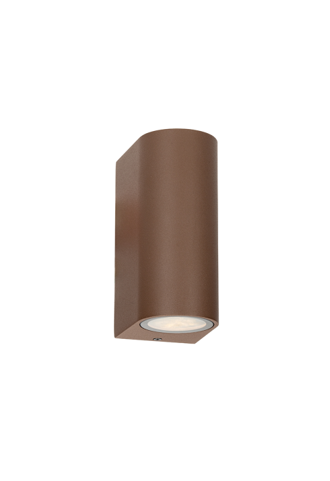 ^GU10 WALL LUMINAIRE 230V AC RUSTY IP65 MAX.2X35W