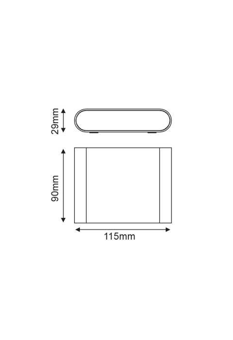 LED SMD WALL LUMINAIRE 7W 310LM 60° 230V AC 3.000K RUSTY CRI80 IP54 30.000HRS