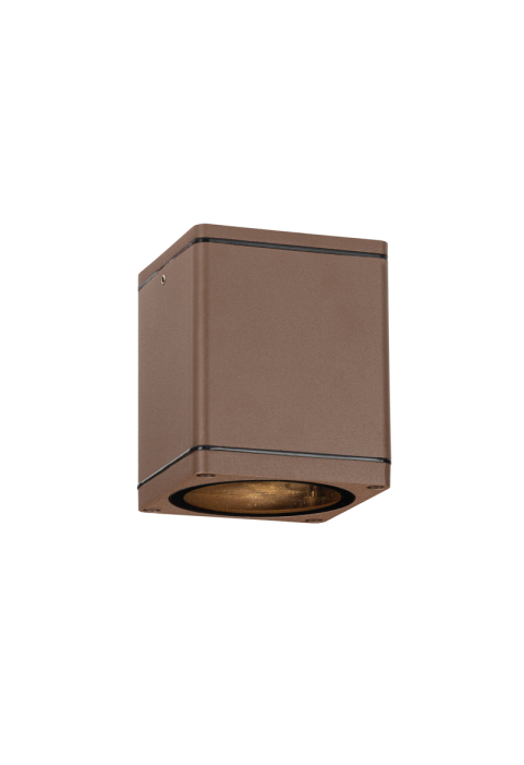 ^GU10  SQUARE CEILING LUMINAIRE 230V AC RUSTY IP65 GU10 MAX.35W