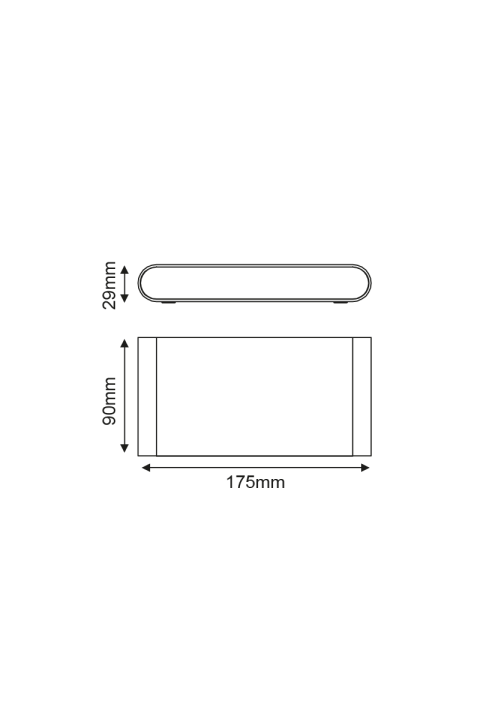 LED SMD WALL LUMINAIRE 11W 570LM 60° 230V AC 3.000K RUSTY CRI80 IP54 30.000HRS
