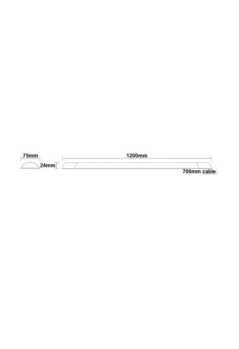 LED LINEAR LUMINAIRE 37W 3500LM 4000K 120° 230V AC IP40 Ra>80 30.000HRS 1200mm