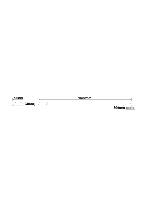 LED LINEAR LUMINAIRE 43W 4000LM 3000K 120° 230V AC IP40 Ra>80 30.000HRS 1500mm