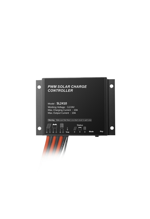 SOLAR CHARGE CONTROLLER 12/24V 10A IP68 DAY/NIGHT OPERATION AND TIMER