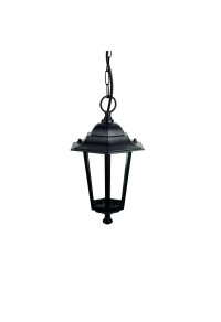 PENDANT LATERN LAMP BLACK IR44 E27 RAL C0026