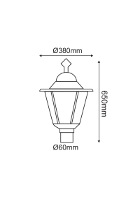 LATERN LAMP MONO TYPE.  RAL C0026
