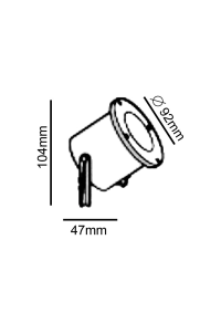 GARDEN SPOTLIGHT  WHITE GU10 RAL C3619M