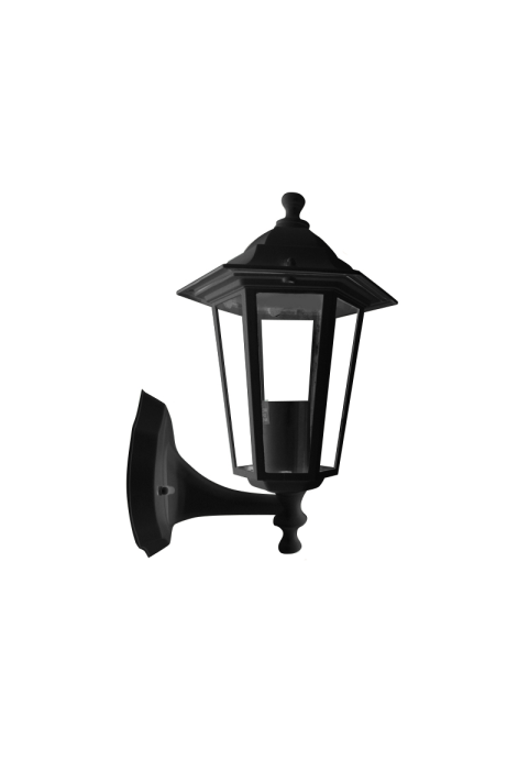 WALL LATERN LAMP BLACK IR44 E27 60W BLACK IR44 E27 60W ABOVE RAL C0026
