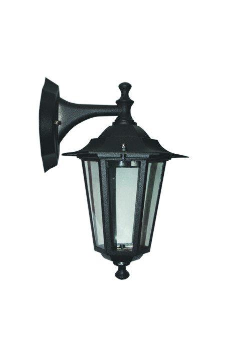 WALL LATERN LAMP BLACK IR44 E27 E27 60W BOTTOM RAL C0026