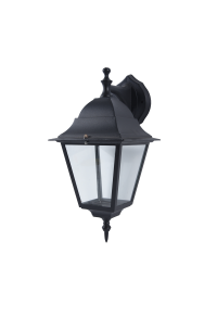 WALL LATERN LAMP BLACK IR45 E27 60W BLACK IR45 E27 60W DOWN RAL C0026