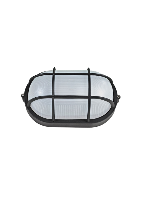 BULKHEAD E27 208mm BLACK WITH RAL C0026