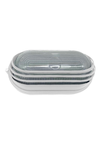 BULKHEAD OVAL 21cm WITH WHITE COVER RAL C3619M