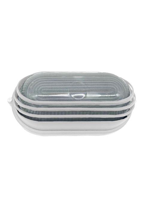 BULKHEAD OVAL 21cm WITH WHITE COVER RAL C3619M