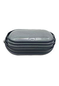 BULKHEAD OVAL 21cm WITH BLACK COVER RAL C0026