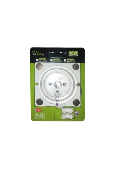 ^ LED SMD MAGNET MODULE 18W 230V AC 1550LM 160° 3000K RA80 30000H