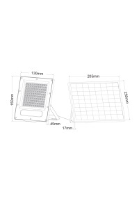 SOLAR SMD LED FLOOD LIGHT 60W 4000K IP66 90° Ra80 2YEARS GUARANTEE