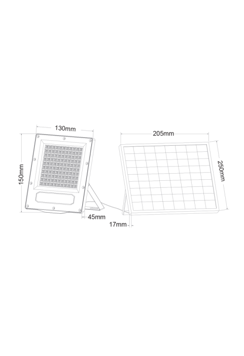 SOLAR SMD LED FLOOD LIGHT 60W 4000K IP66 90° Ra80 2YEARS GUARANTEE