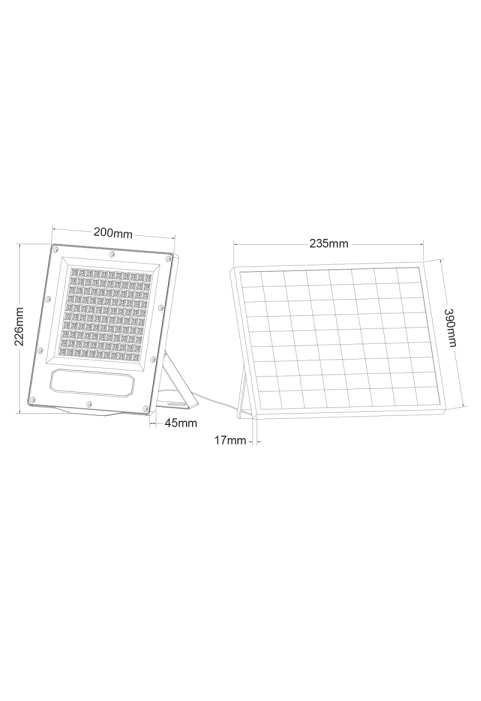 SOLAR SMD LED FLOOD LIGHT 120W 4000K IP66 90° Ra80 2YEARS GUARANTEE