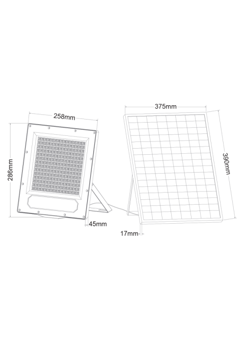 SOLAR SMD LED FLOOD LIGHT 240W 4000K IP66 90° Ra80 2YEARS GUARANTEE