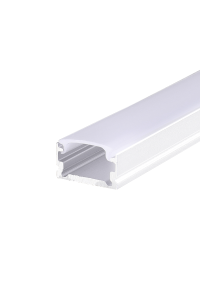 WHITE MICRO ALUMINUM PROFILE WITH OPAL PC DIFFUSER 2m/pc
