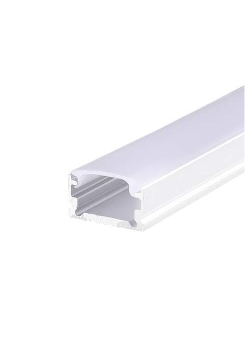 WHITE MICRO ALUMINUM PROFILE WITH OPAL PC DIFFUSER 2m/pc
