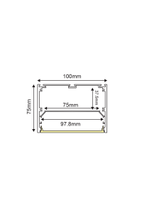 INIGO ALUMINUM PROFILE WITH ΟΠΑΛ PC COVER 3m/pc