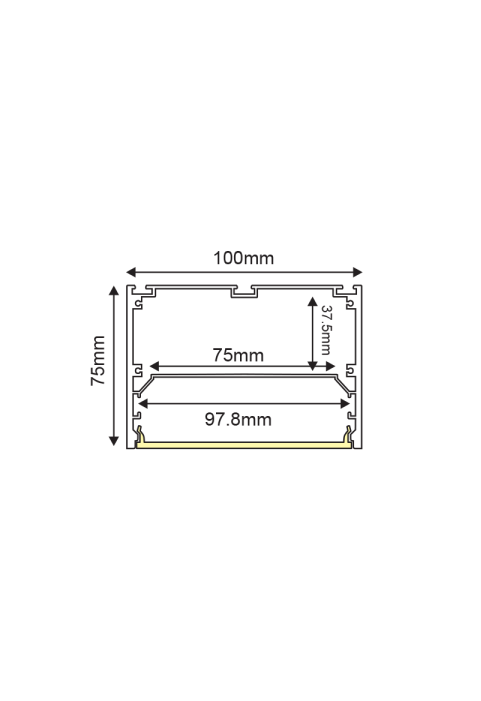 INIGO ALUMINUM PROFILE WITH ΟΠΑΛ PC COVER 3m/pc