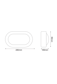 WALL LAMP BLACK ΙΡ54 Ε27 max.60W  280 x 185 x 96mm  RAL C0026