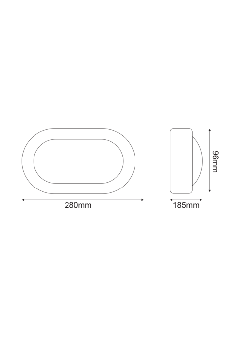 WALL LAMP GREY ΙΡ54 Ε27 max.60W  280 x 185 x 96mm  RAL 7016Μ