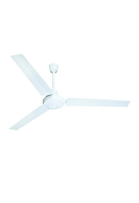 INDUSTRIAL CEILING FAN, WHITE WITH 3 WHITE BLADES, DIAM140, AC 60W