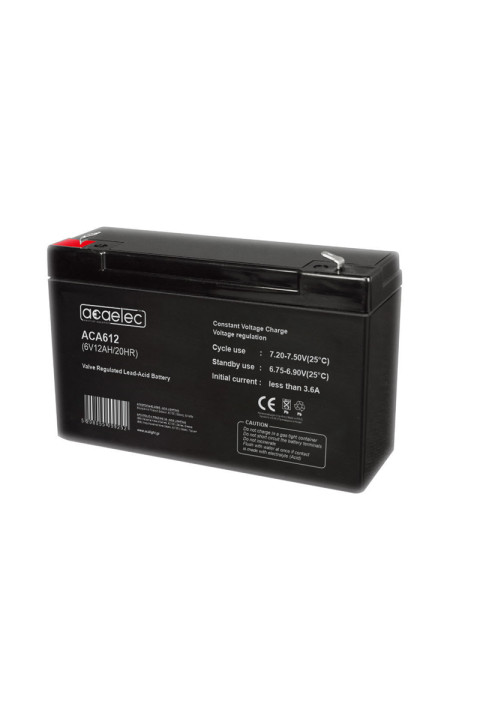 BATTERY AGM VRLA 6V 12AH/20HR (F1 terminal)