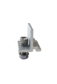 CONNECTOR FOR ALUMINIUM RAIL WITH INSTALLATION TRIANGLE OF PV PANEL WITH SCREWS