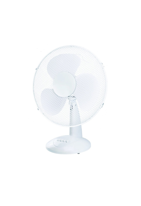 TABLE ROUNDED FAN, WHITE WITH 3 WHITE BLADES, DIAM40, AC 45W