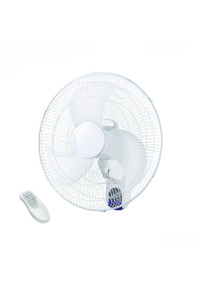 WALL FAN, REMOTE CONTROL, TIMER, WHITE WITH 3 WHITE BLADES, DIAM45, AC 50W