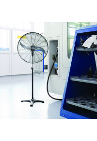 INDUSTRIAL STAND FAN, METALLIC, BLACK WITH 2 BLACK BLADES, DIAM65, AC 150W