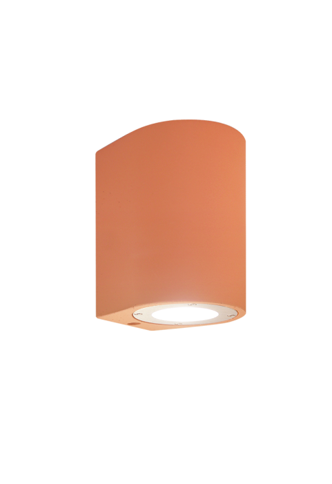 ^ROUND WALL MOUNTED LUMINAIRE IP65 GU10 TERRACOTTA CEMENT