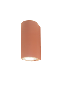 ^ROUND WALL MOUNTED UP-DOWN LUMINAIRE IP65 2XGU10 TERRACOTTA CEMENT