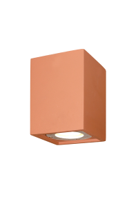 ^SQUARE CEILING LUMINAIRE IP65 GU10 TERRACOTTA CEMENT