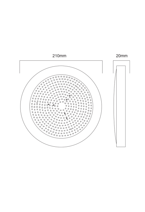 ^ LED SLIM PLASTIC POOL LUMINAIRE 20W 6000K 2200LM 110° IP68 12V DC Φ210Χ20mm